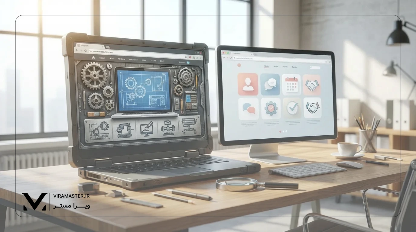 تفاوت های کلیدی طراحی سایت صنعتی با سایت خدماتی